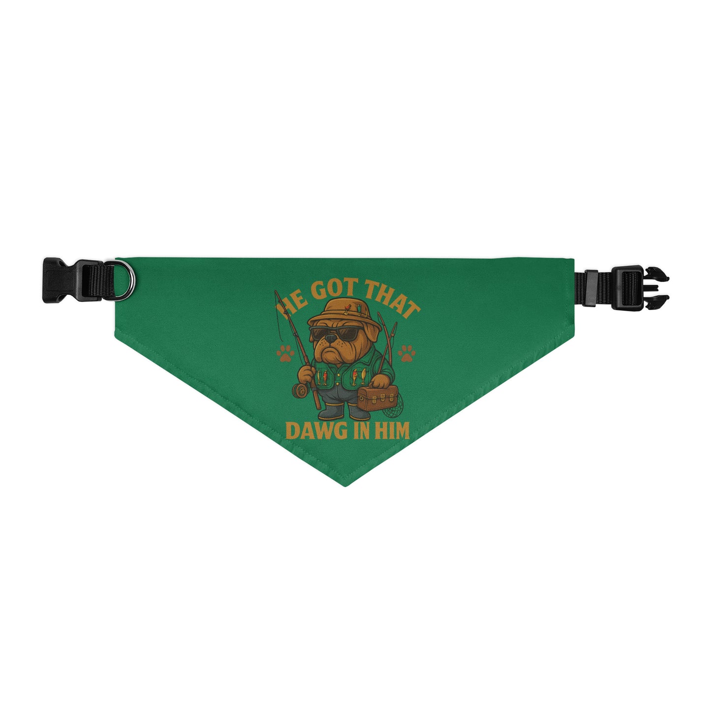DAWG SQUAD LEGENDS - Pet Collar Bandana : Fishing version