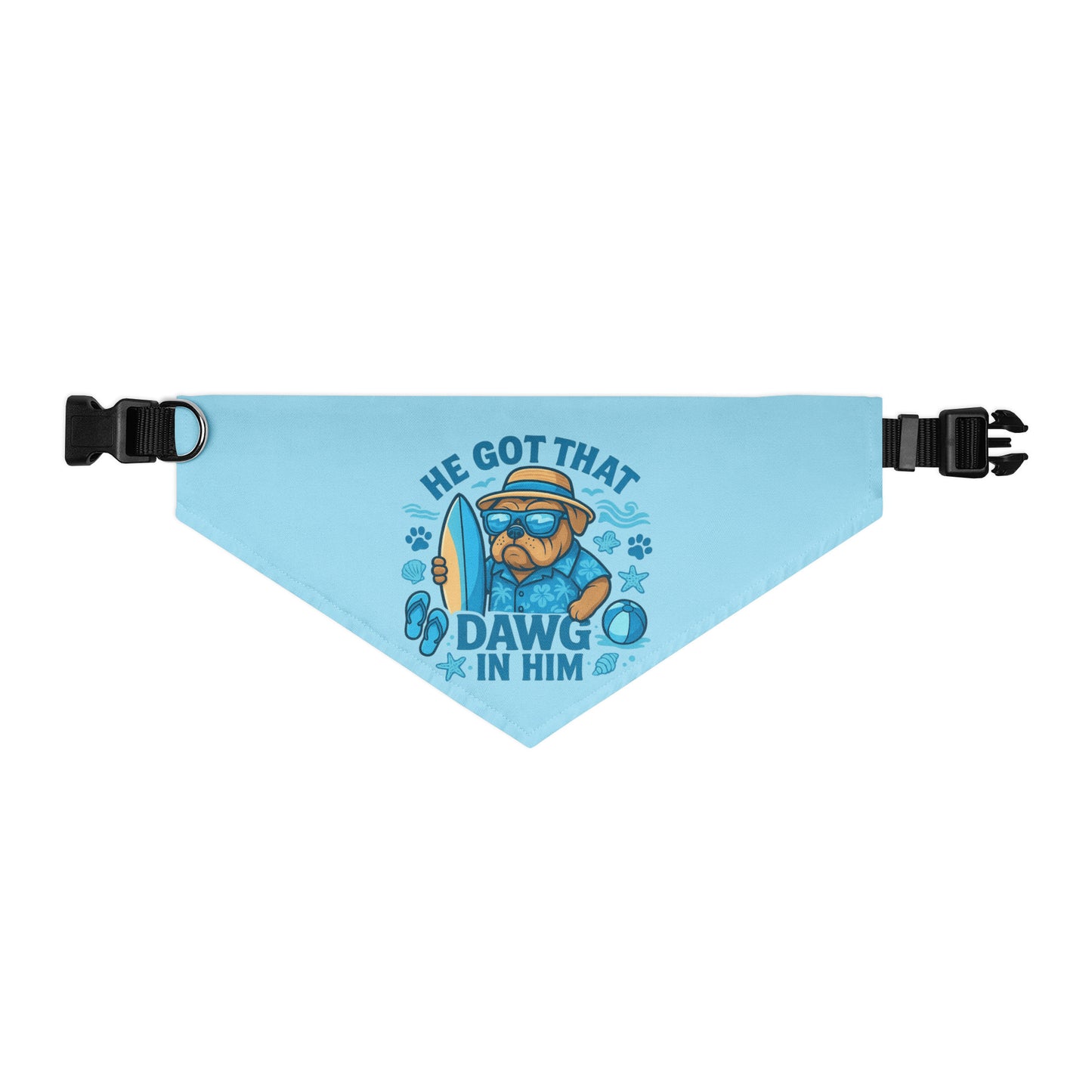 DAWG SQUAD LEGENDS - Pet Collar Bandana : Beach version