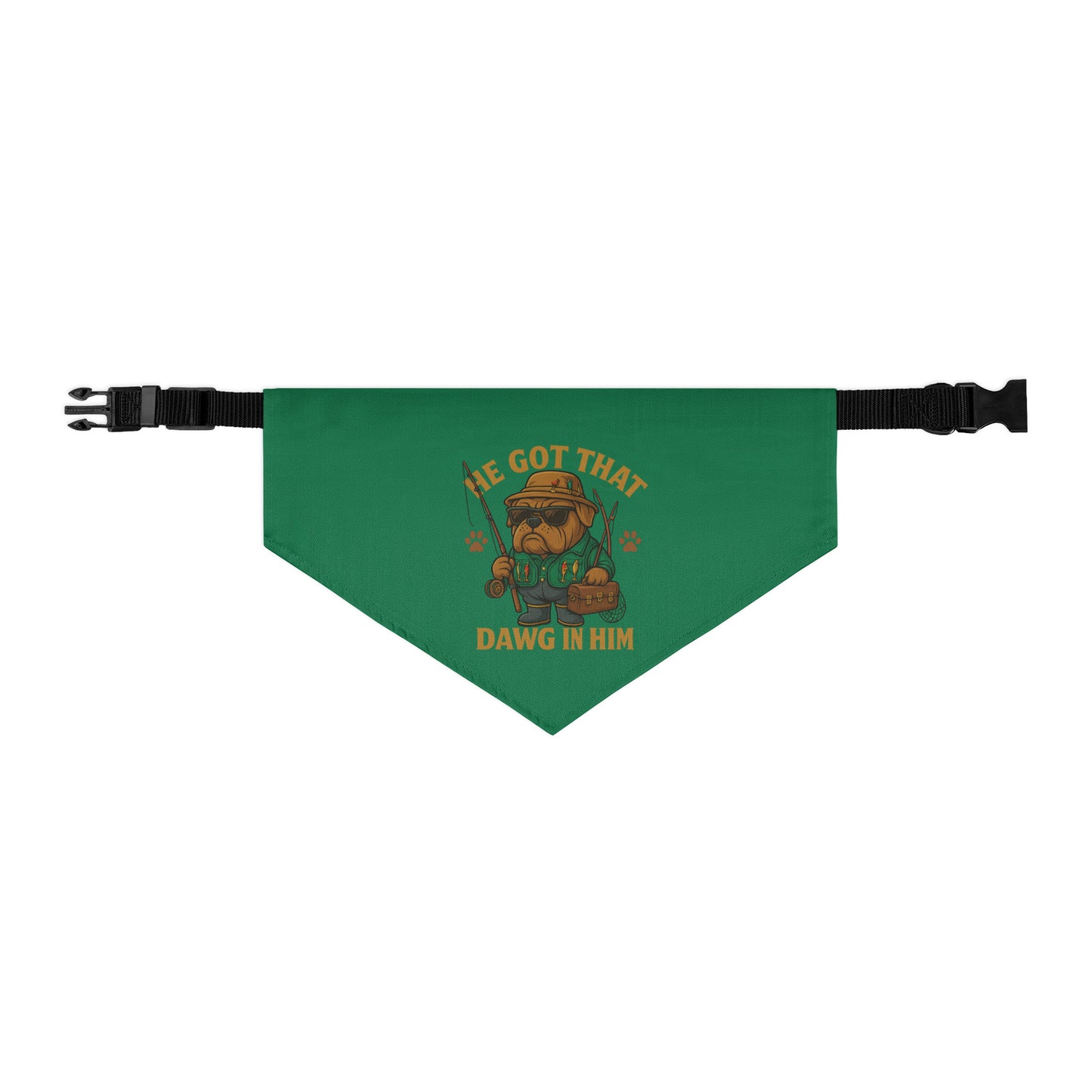 DAWG SQUAD LEGENDS - Pet Collar Bandana : Fishing version