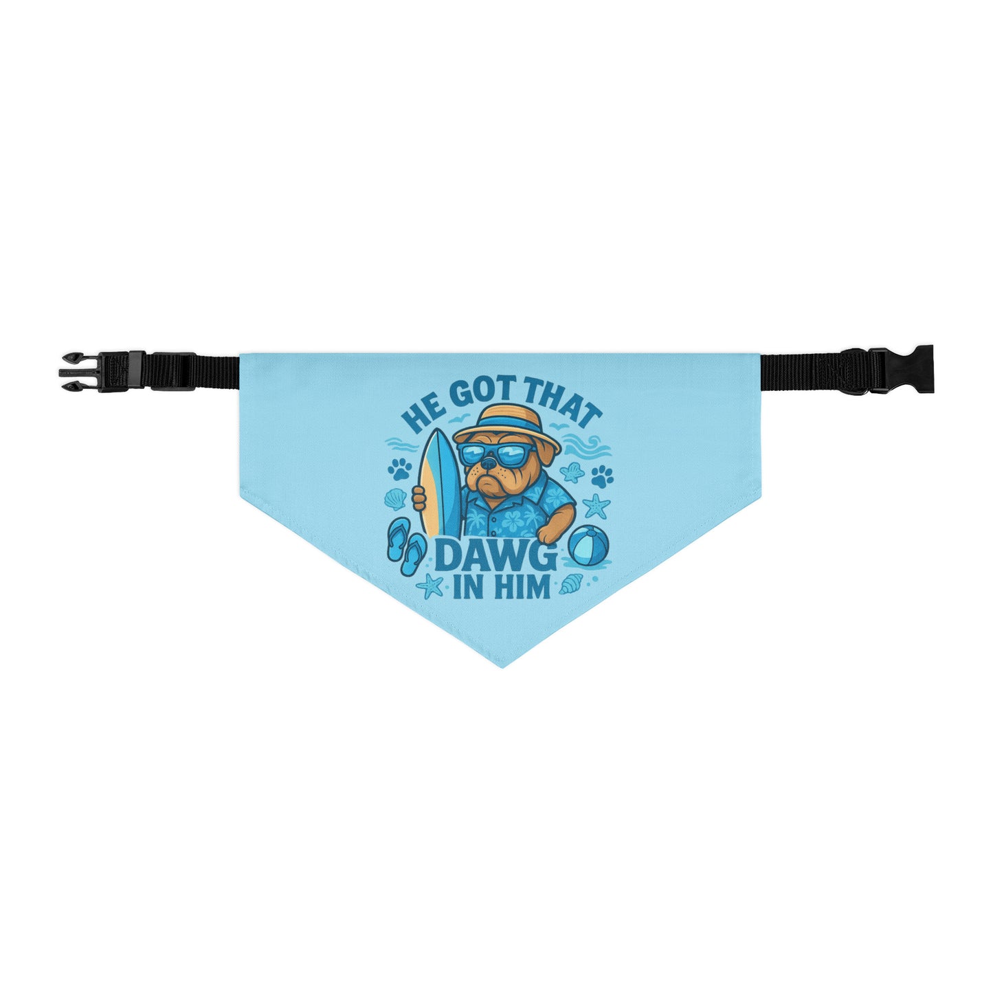 DAWG SQUAD LEGENDS - Pet Collar Bandana : Beach version