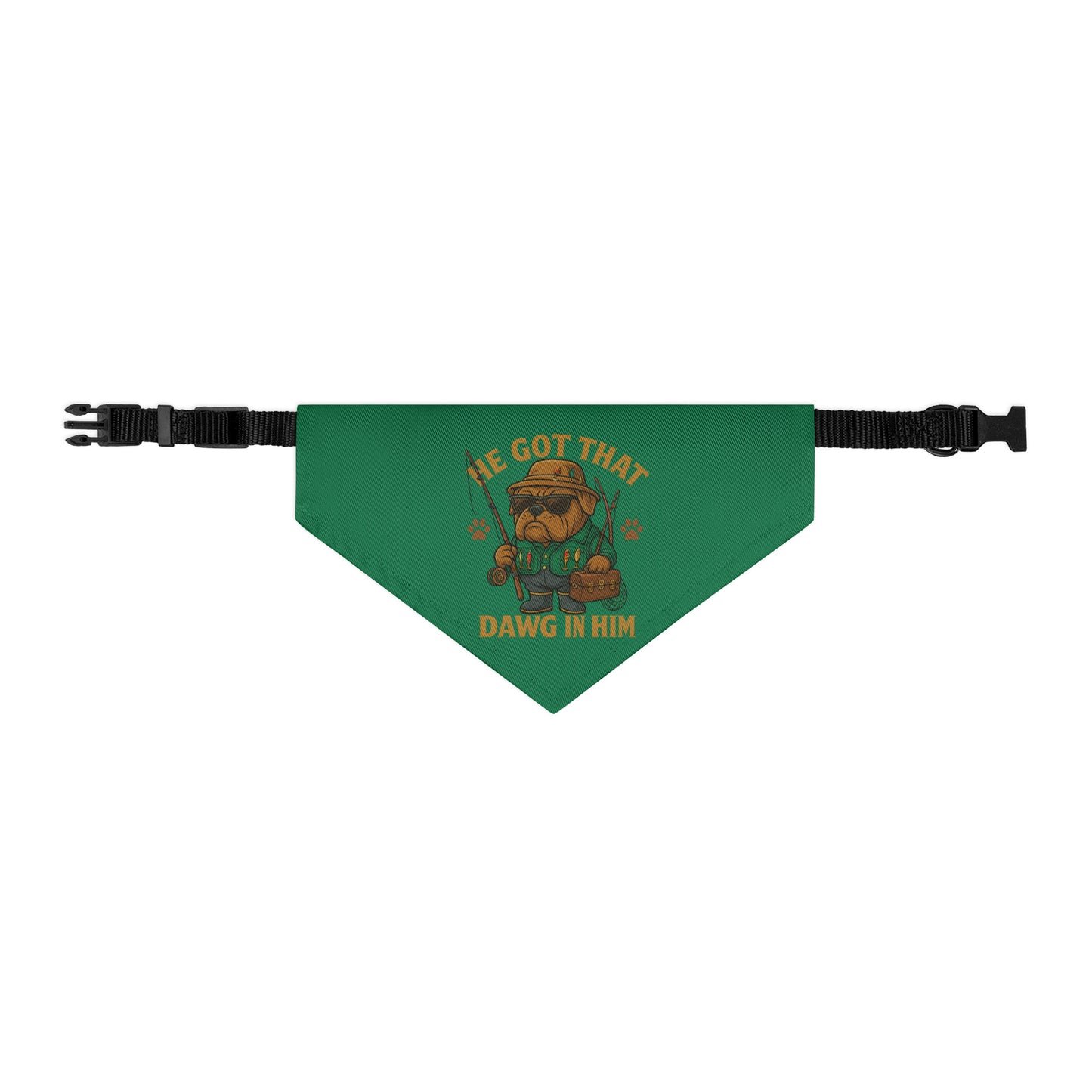 DAWG SQUAD LEGENDS - Pet Collar Bandana : Fishing version