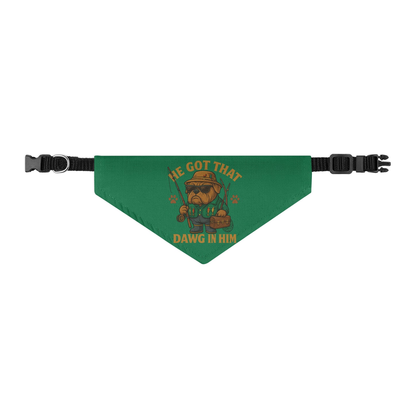 DAWG SQUAD LEGENDS - Pet Collar Bandana : Fishing version