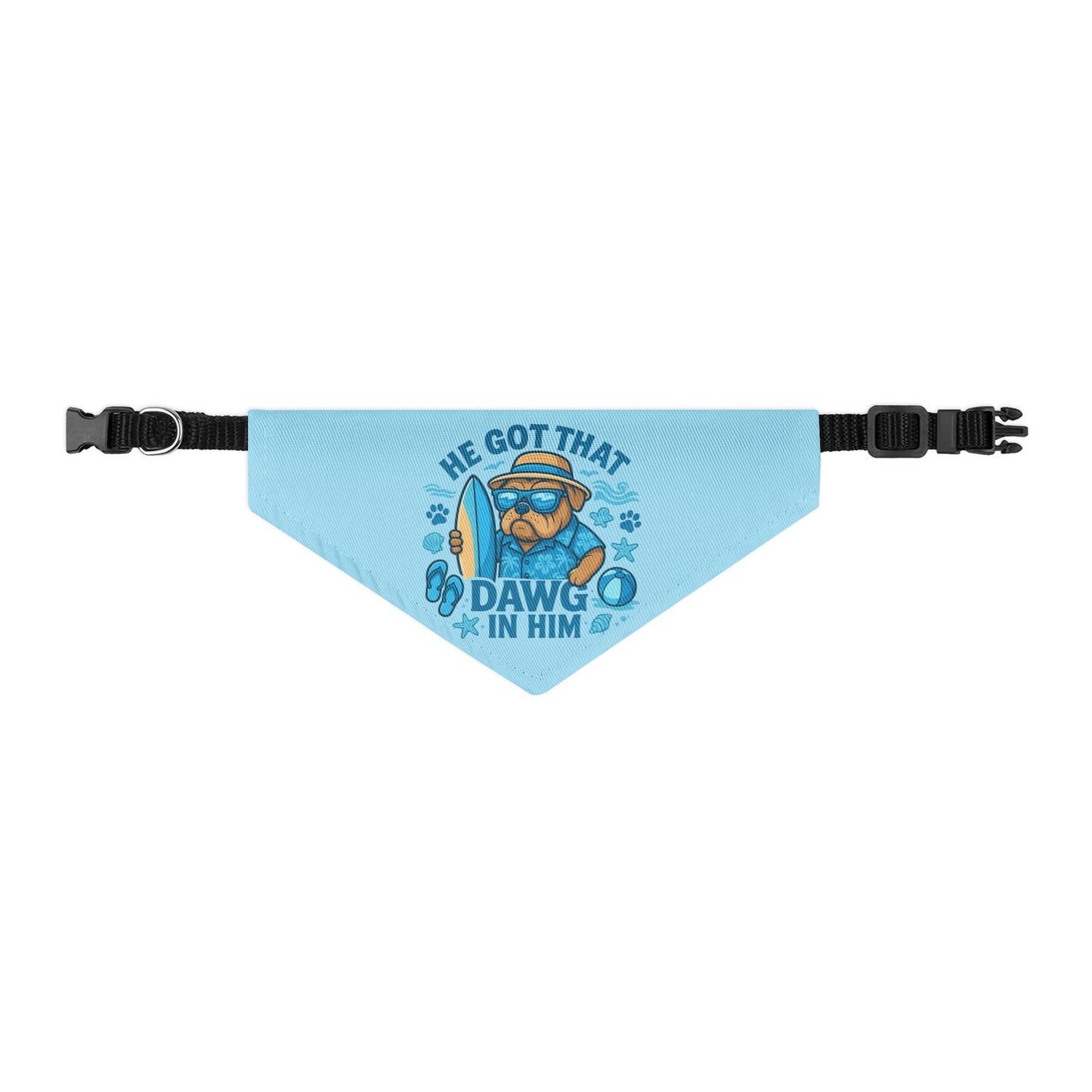 DAWG SQUAD LEGENDS - Pet Collar Bandana : Beach version